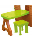 Дитячий будиночок зі столом і стільцем